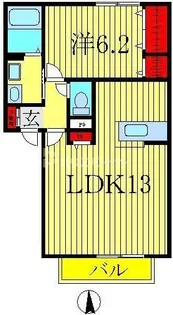 グリーンヒルズD棟【3階】の間取り