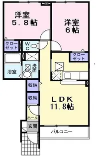 ニューフィールドグローリーI【1階】の間取り
