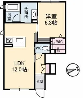 ネクストN【1階】の間取り