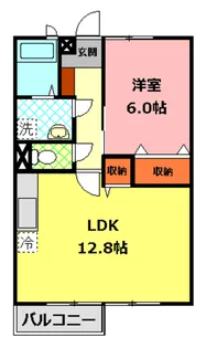 アサヒコーポD【2階】の間取り