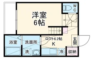 ステータス名駅西【1階】の間取り