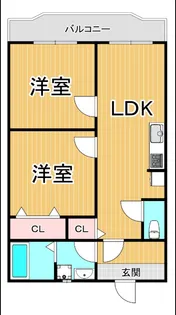 南武庫之荘ハイツ【1階】の間取り