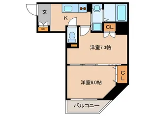 アフィット天満橋【10階】の間取り