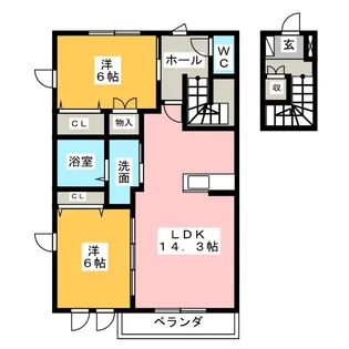 エトワール【2階】の間取り