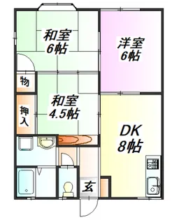 ルシエール三輪A棟【2階】の間取り