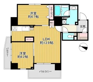 クリオ南小岩901号室【9階】の間取り