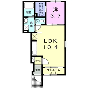 ラフレシールII【1階】の間取り
