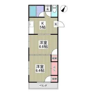 リブレス桐生堤町B【2階】の間取り