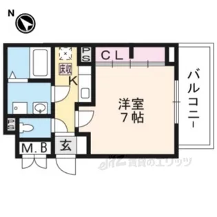 ディアコート洛東【1階】の間取り