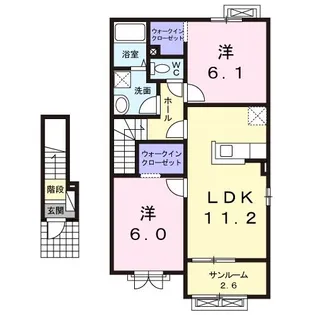 ル クール【2階】の間取り