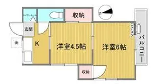 第1白樺荘【2階】の間取り