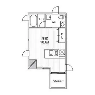 ルクレ堺筋本町レジデンス【14階】の間取り