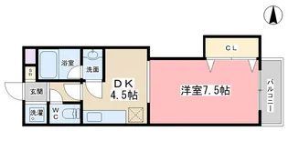 クオレッツァ山科【2階】の間取り