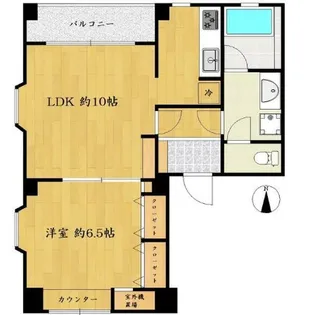 エスタ―南麻布【4階】の間取り
