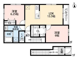 リーブルファイン足立花畑【1階】の間取り
