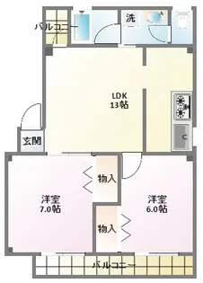 ヒルサイドK【3階】の間取り
