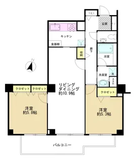 ディアステート南馬込【3階】の間取り
