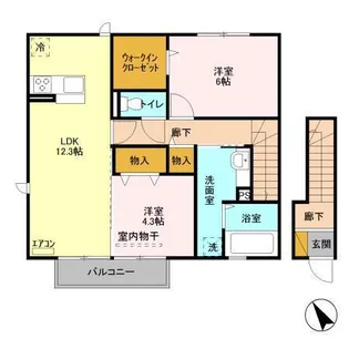コンフォートA【2階】の間取り