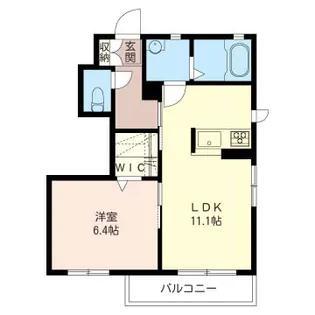 ソレアード・スール【1階】の間取り