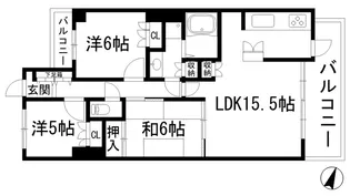 ガーデンハウス仁川山の手【3階】の間取り