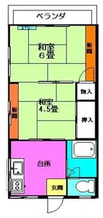 多摩ハイツ【1階】の間取り