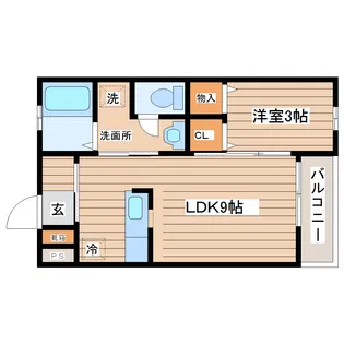 メゾン青葉【1階】の間取り