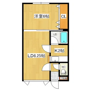 リバーサイドハウス【2階】の間取り