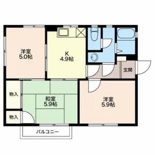 エスポワールSHODA【1階】の間取り