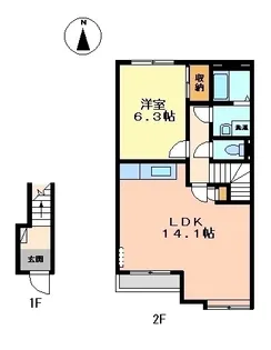 フォレスト ヴィラ パートII【2階】の間取り