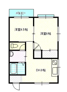 岡山県岡山市南区豊成3【アパート】の間取り