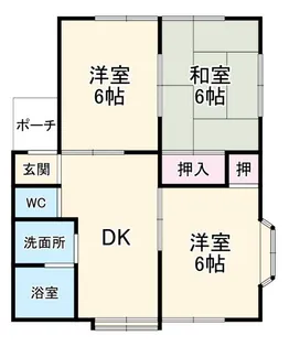 ガーデンヒルズ堀之内【1階】の間取り