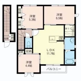 カーサフロール【2階】の間取り