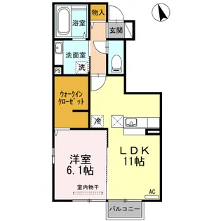 珠蘭ハウス(ジュランハウス) 105【1階】の間取り