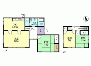 岐阜県可児市桜ケ丘1【一戸建】の間取り