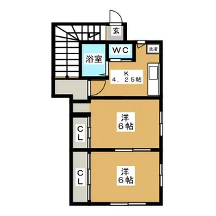 シャンドフルール【2階】の間取り