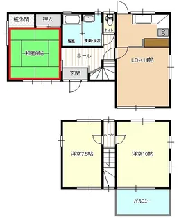 山口県宇部市大字東須恵【一戸建】の間取り