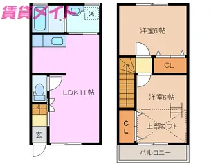 三重県桑名市柳原【一戸建】の間取り