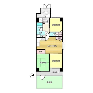 ネオハイツ学園前【3階】の間取り