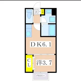 鹿児島県薩摩川内市平佐町【アパート】の間取り