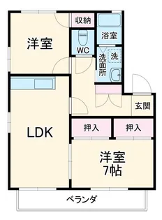 メゾンあすか【1階】の間取り