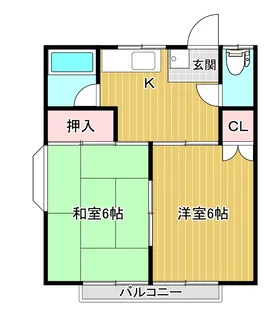 コーポわかば【1階】の間取り