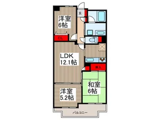 エルスタンザ北浦和【1階】の間取り