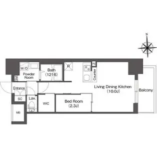 コンフォリア・リヴ北浜平野町【2階】の間取り