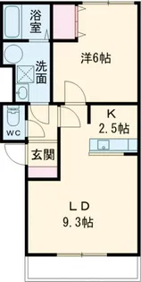 1LDKの間取り画像