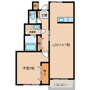 プルミエ・アムール【1階】の間取り