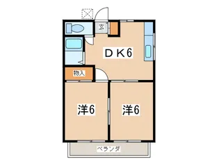パレスタカラ【2階】の間取り