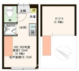 東京都豊島区北大塚3【アパート】の間取り