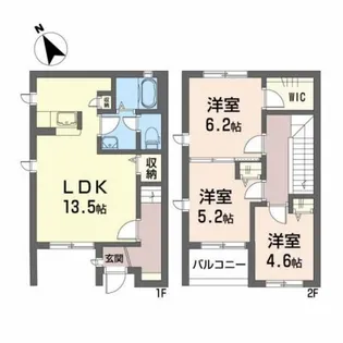 ラ・ヴィル宮下A【1階】の間取り