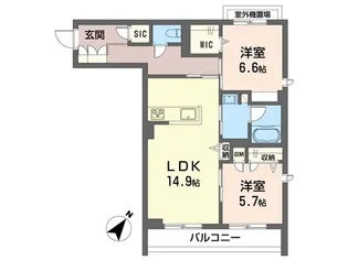 ライデン ヴォーネン【3階】の間取り
