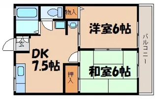 セラーノ井手【1階】の間取り